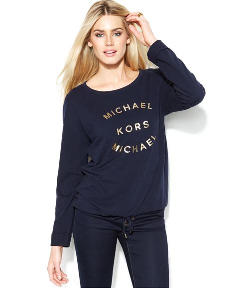 short sleeve michael kors drawstring sweatshirt|Michael Kors Sweaters for Women .